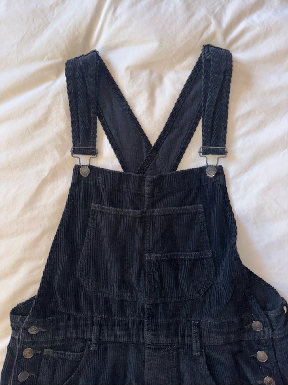 WE THE FREE BLACK CORDUROY OVERALLS
